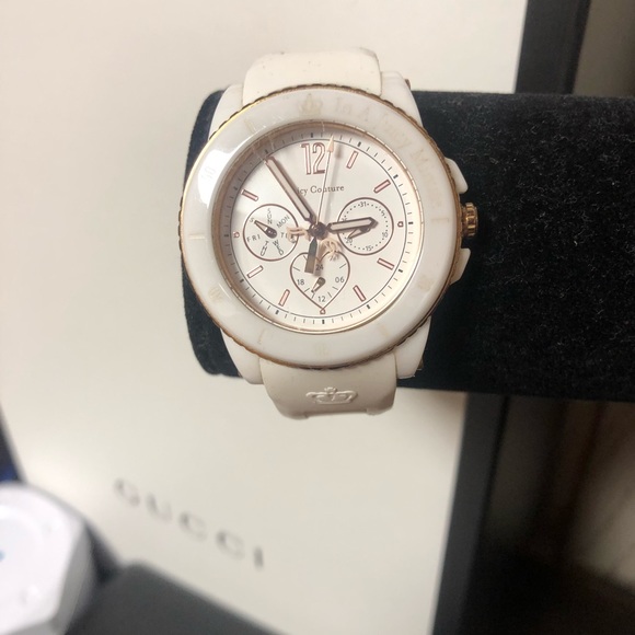 Juicy Couture Accessories - Juicy Couture white and Rose gold watch